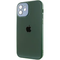 Чехол TPU+Glass Sapphire Midnight для Apple iPhone 12 (6.1") Зеленый / Forest green