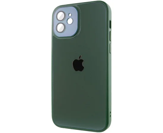 Чехол TPU+Glass Sapphire Midnight для Apple iPhone 12 (6.1") Зеленый / Forest green