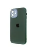 Чехол TPU+Glass Sapphire Midnight для Apple iPhone 12 (6.1") Зеленый / Forest green