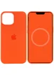 Чехол Silicone case (AAA) full with Magsafe and Animation для Apple iPhone 12 Pro / 12 (6.1") Оранжевый / Electric Orange