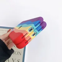 Чохол Silicone case Full Rainbow для Apple iPhone 12 Pro / 12 (6.1 ") Червоний / Фіолетовий