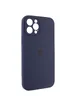 Чехол Silicone Case Full Camera Protective (AA) для Apple iPhone 12 Pro (6.1") Темно-синий / Midnight blue