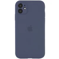 Чехол Silicone Case Full Camera Protective (AA) для Apple iPhone 12 (6.1") Серый / Lavender Gray