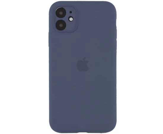 Чехол Silicone Case Full Camera Protective (AA) для Apple iPhone 12 (6.1") Серый / Lavender Gray