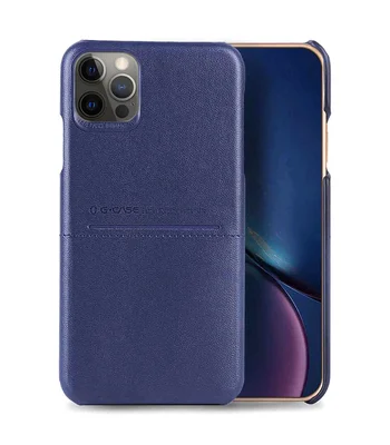 Шкіряна накладка G-Case Cardcool Series для Apple iPhone 12 Pro / 12 (6.1 ") Синій