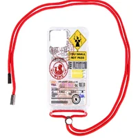 Чехол TPU Crossbody Street Style для Apple iPhone 12 Pro / 12 (6.1") Magician / Красный
