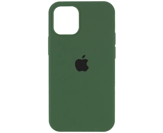 Чехол Silicone Case Full Protective (AA) для Apple iPhone 12 Pro / 12 (6.1") Зеленый / Green Jungle