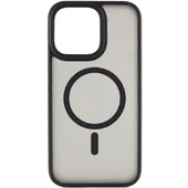 TPU+PC чехол Metal Buttons with MagSafe для Apple iPhone 12 Pro / 12 (6.1") Черный