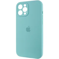 Чехол Silicone Case Full Camera Protective (AA) для Apple iPhone 12 Pro (6.1") Бирюзовый / Marine Green