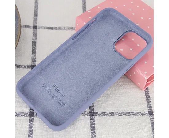 Чехол Silicone Case Full Protective (AA) для Apple iPhone 12 Pro / 12 (6.1") Серый / Lavender Gray