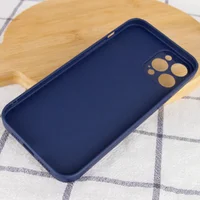 TPU+Glass чехол GLOSSY Logo Full camera для Apple iPhone 12 Pro (6.1") Синий