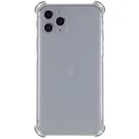 TPU чохол GETMAN Ease logo посилені кути для Apple iPhone 12 Pro (6.1") Сірий (прозорий)