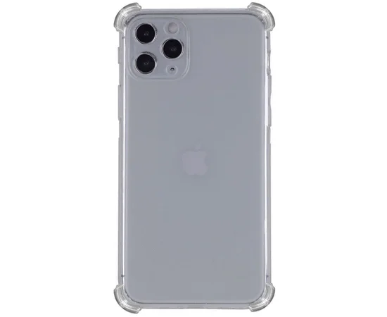 TPU чехол GETMAN Ease logo усиленные углы для Apple iPhone 12 Pro (6.1") Серый (прозрачный)
