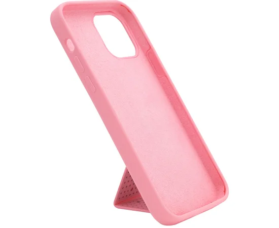 Чехол Silicone Case Hand Holder для Apple iPhone 12 Pro / 12 (6.1") Розовый / Pink