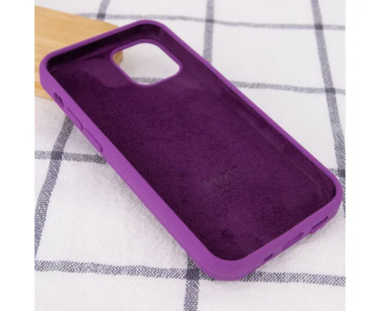 Чехол Silicone Case Full Protective (AA) для Apple iPhone 12 Pro / 12 (6.1") Фиолетовый / Grape