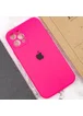 Чехол Silicone Case Full Camera Protective (AA) для Apple iPhone 12 Pro (6.1") Розовый / Barbie pink