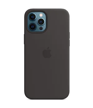 Чохол Silicone case (AAA) full with Magsafe and Animation для Apple iPhone 12 Pro / 12 (6.1 ") Чорний / Black