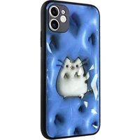 TPU+PC чехол Prisma Fluffie для Apple iPhone 12 (6.1") Pusheen