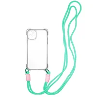 Чехол TPU CrossBody with straps для Apple iPhone 12 (6.1") Transparent