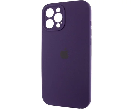 Чехол Silicone Case Full Camera Protective (AA) для Apple iPhone 12 Pro (6.1") Фиолетовый / Elderberry / PVH