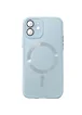 Чехол TPU+Glass Sapphire Midnight with MagSafe для Apple iPhone 12 (6.1") Голубой / Blue