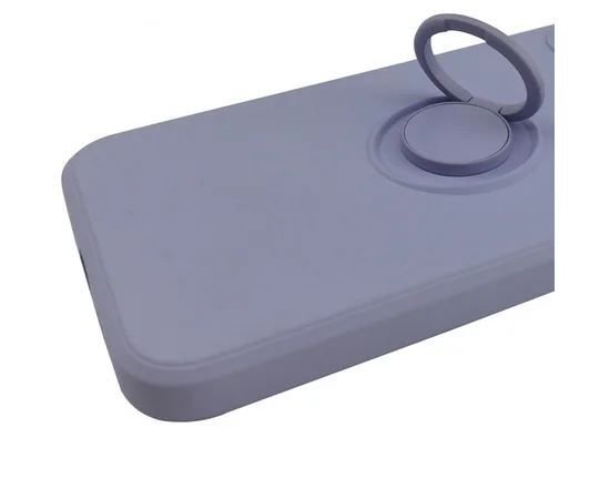 Чехол TPU Candy Ring Full Camera для Apple iPhone 12 Pro (6.1") Серый / Lavender