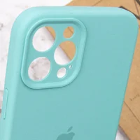 Чехол Silicone Case Full Camera Protective (AA) для Apple iPhone 12 Pro (6.1") Бирюзовый / Marine Green