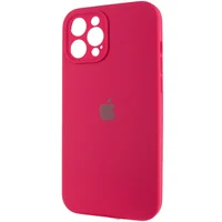 Чехол Silicone Case Full Camera Protective (AA) для Apple iPhone 12 Pro (6.1") Красный / Rose Red / PVH