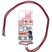 Чохол TPU Crossbody Street Style для Apple iPhone 12 Pro / 12 (6.1 ") Kenedy / Червоно-Коричневий