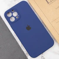 Чехол Silicone Case Full Camera Protective (AA) для Apple iPhone 12 Pro (6.1") Синий / Deep navy