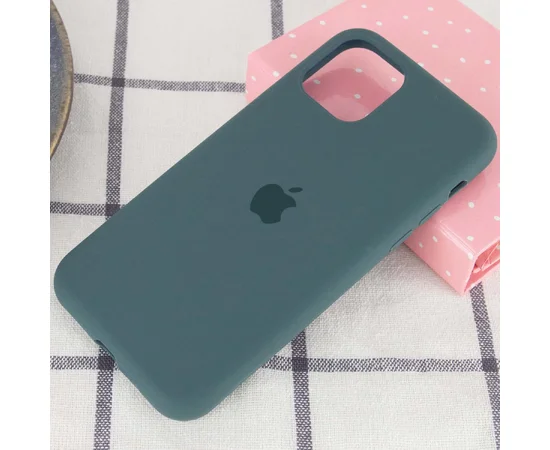 Чехол Silicone Case Full Protective (AA) для Apple iPhone 12 Pro / 12 (6.1") Зеленый / Pine green