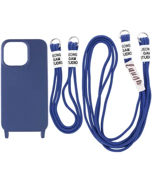 Чохол TPU two straps California для Apple iPhone 12 Pro / 12 (6.1") Темно-синій / Midnight blue