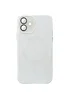 Чехол TPU+Glass Sapphire Midnight with MagSafe для Apple iPhone 12 (6.1") Белый / White