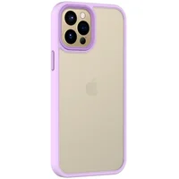 TPU+PC чехол Metal Buttons для Apple iPhone 12 Pro / 12 (6.1") Сиреневый