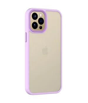 TPU+PC чехол Metal Buttons для Apple iPhone 12 Pro / 12 (6.1") Сиреневый