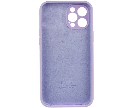 Чохол Silicone Case Full Camera Protective (AA) для Apple iPhone 12 Pro (6.1") Бузковий / Lilac