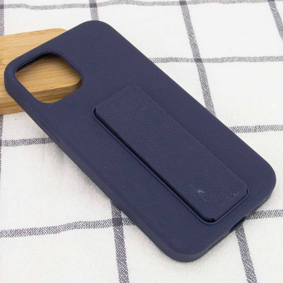 Чехол Silicone Case Hand Holder для Apple iPhone 12 Pro / 12 (6.1") Темно-синий / Midnight blue