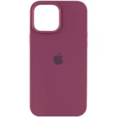 Чехол Silicone Case (AA) Logo with MagSafe для Apple iPhone 12 Pro / 12 (6.1") Бордовый / Plum