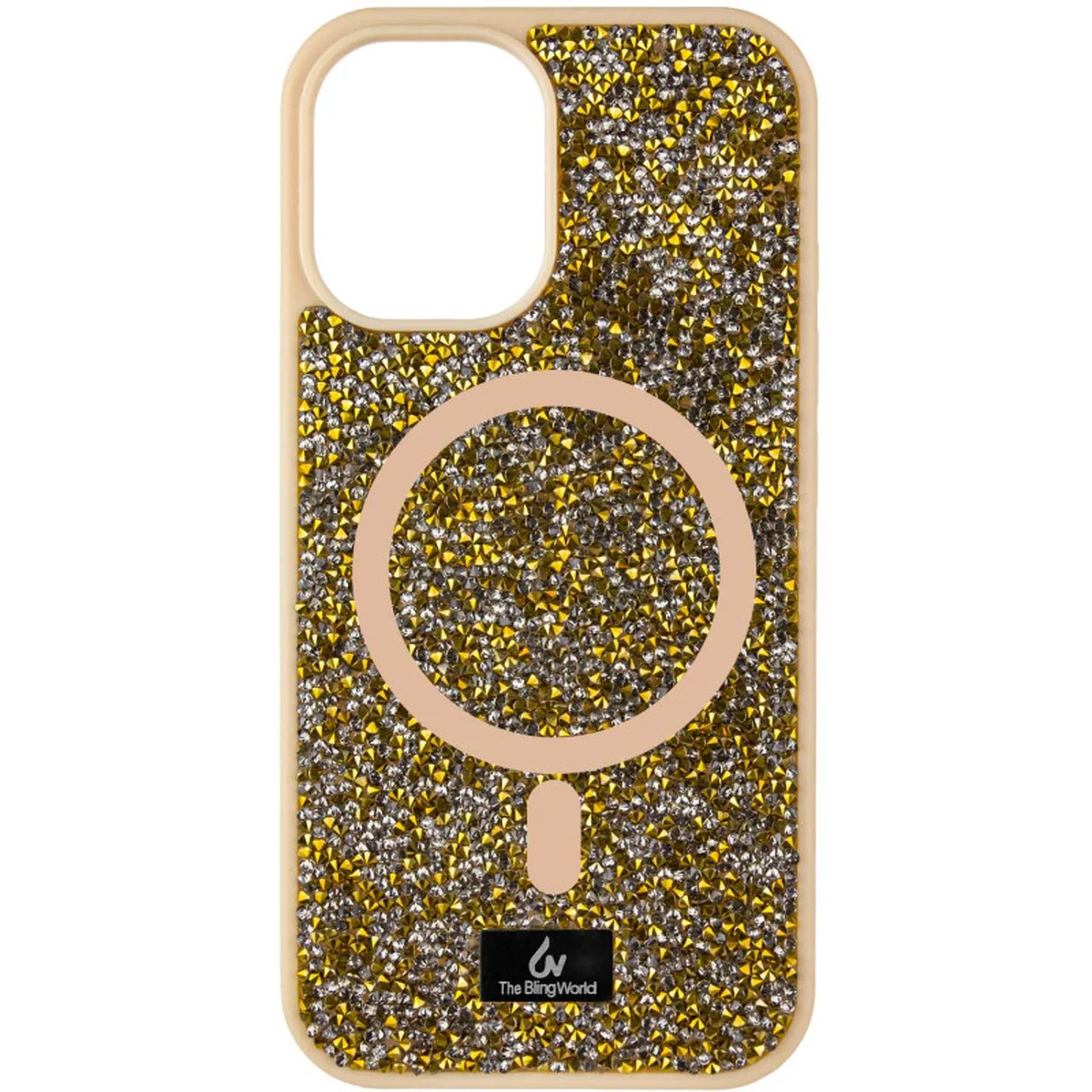 TPU чехол Bling World Rock Diamond with MagSafe для Apple iPhone 12 Pro / 12 (6.1") Gold