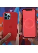 Чехол Silicone case (AAA) full with Magsafe and Animation для Apple iPhone 12 Pro / 12 (6.1") Красный / Red