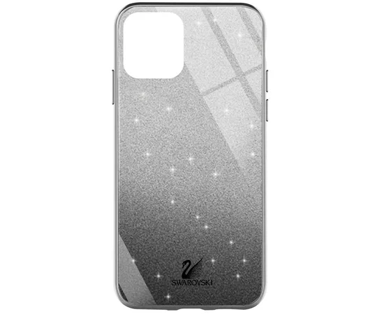 TPU+Glass чехол Swarovski для Apple iPhone 12 Pro / 12 (6.1") Черный
