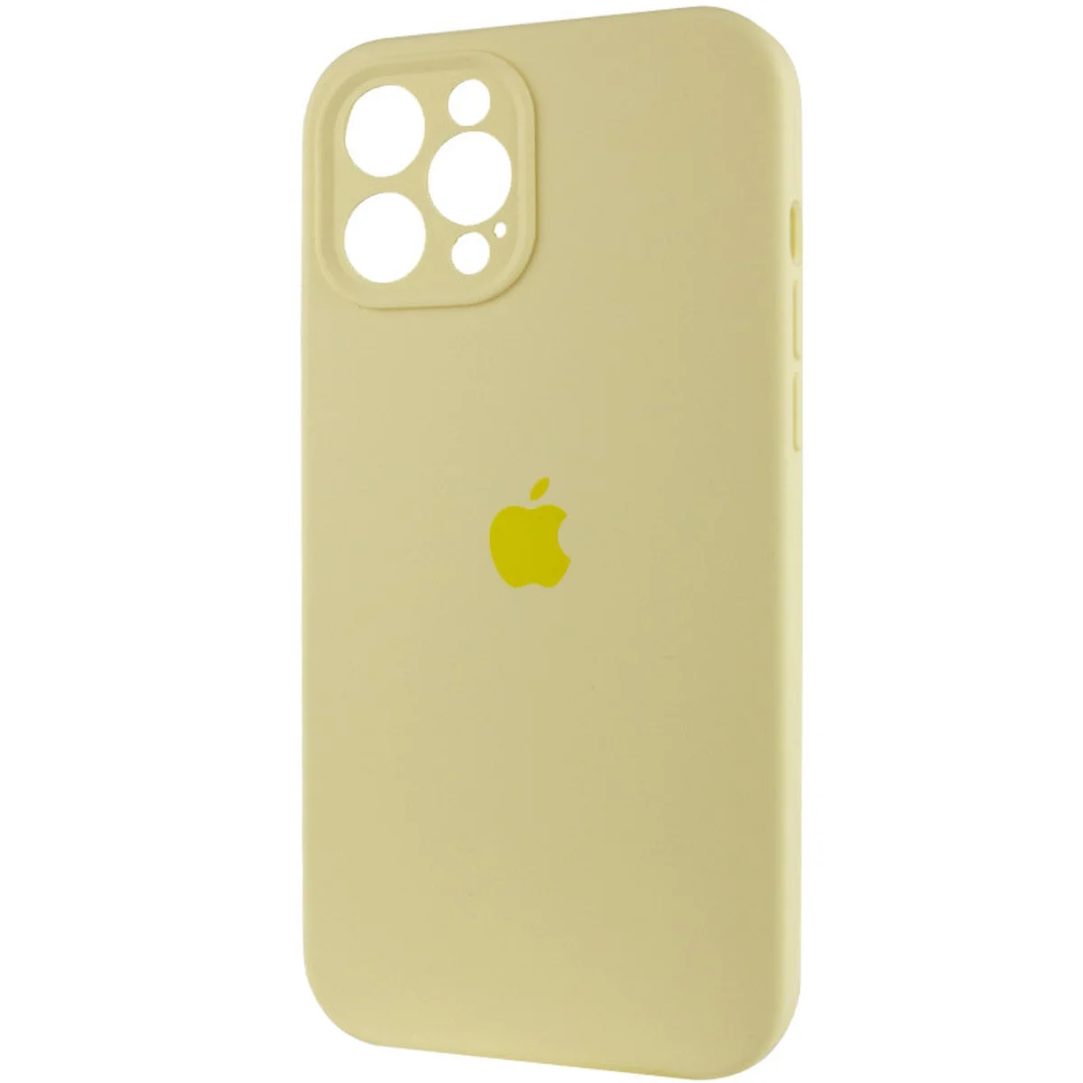 Чохол Silicone Case Full Camera Protective (AA) Apple iPhone 12 Pro (6.1") Жовтий / Mellow Yellow