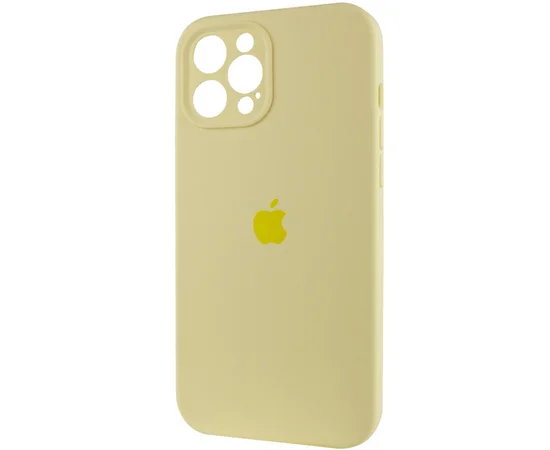 Чохол Silicone Case Full Camera Protective (AA) Apple iPhone 12 Pro (6.1") Жовтий / Mellow Yellow