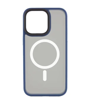 TPU+PC чехол Metal Buttons with MagSafe для Apple iPhone 12 Pro / 12 (6.1") Синий