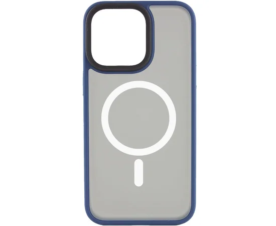 TPU+PC чохол Metal Buttons with MagSafe для Apple iPhone 12 Pro / 12 (6.1") Синій