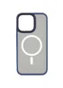 TPU+PC чехол Metal Buttons with MagSafe для Apple iPhone 12 Pro / 12 (6.1") Синий