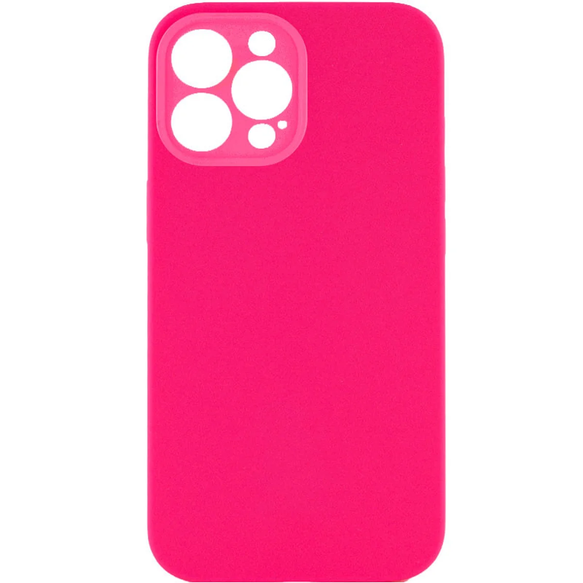 Чехол Silicone Case Lakshmi Square Full Camera для Apple iPhone 12 Pro (6.1") Розовый / Barbie pink