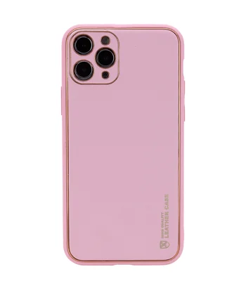 Шкіряний чохол Xshield для Apple iPhone 12 Pro (6.1 ") Рожевий / Pink