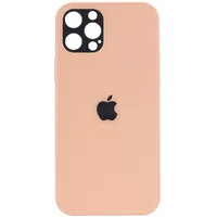 TPU+Glass чехол GLOSSY Logo Full camera для Apple iPhone 12 Pro (6.1") Розовый
