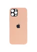 TPU+Glass чехол GLOSSY Logo Full camera для Apple iPhone 12 Pro (6.1") Розовый